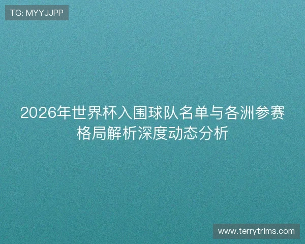 2026年世界杯入围球队名单与各洲参赛格局解析深度动态分析